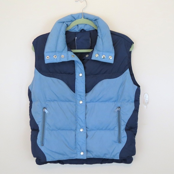 no brand Jackets & Blazers - Vintage Style Blue Down Puffy Vest L